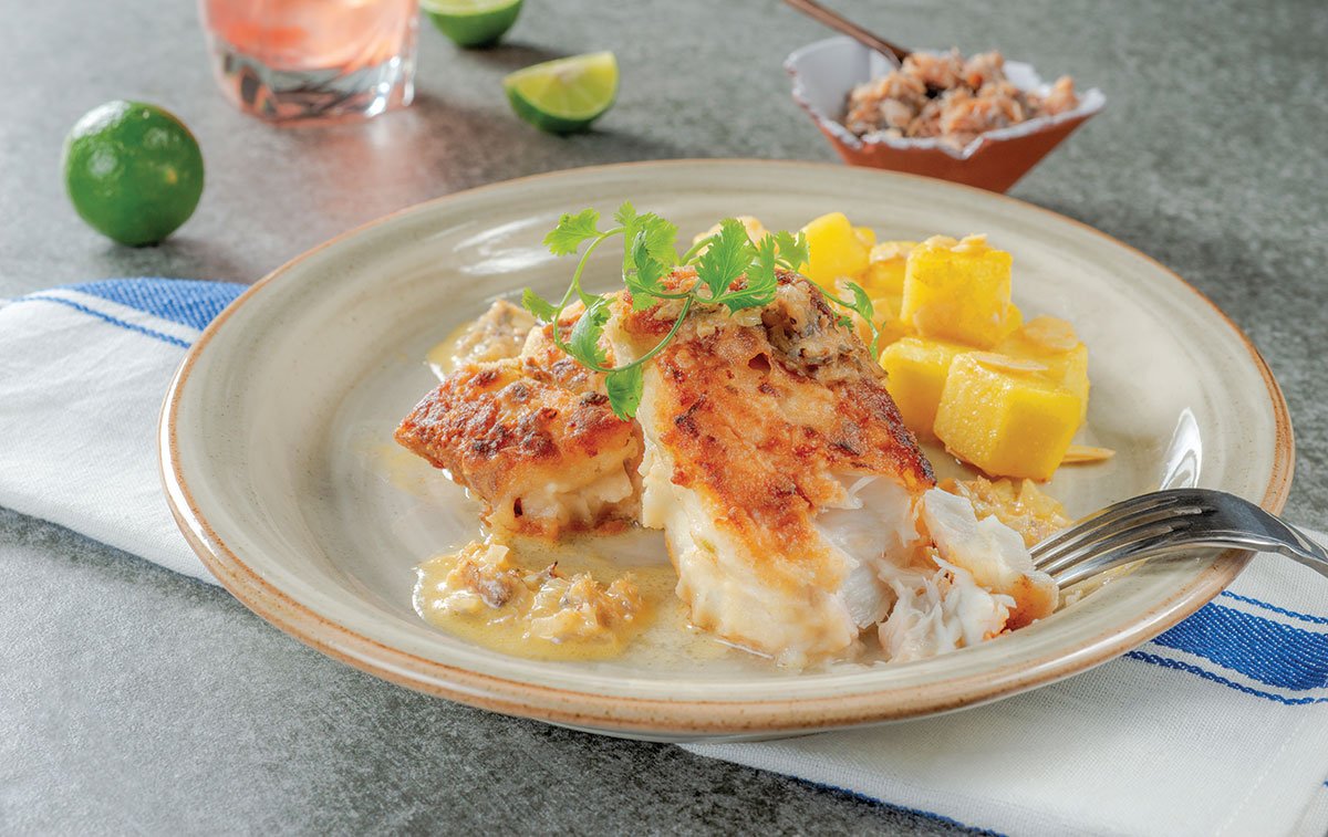 Corvina Con Salsa Cremosa De Cangrejo Revista Maxi Online