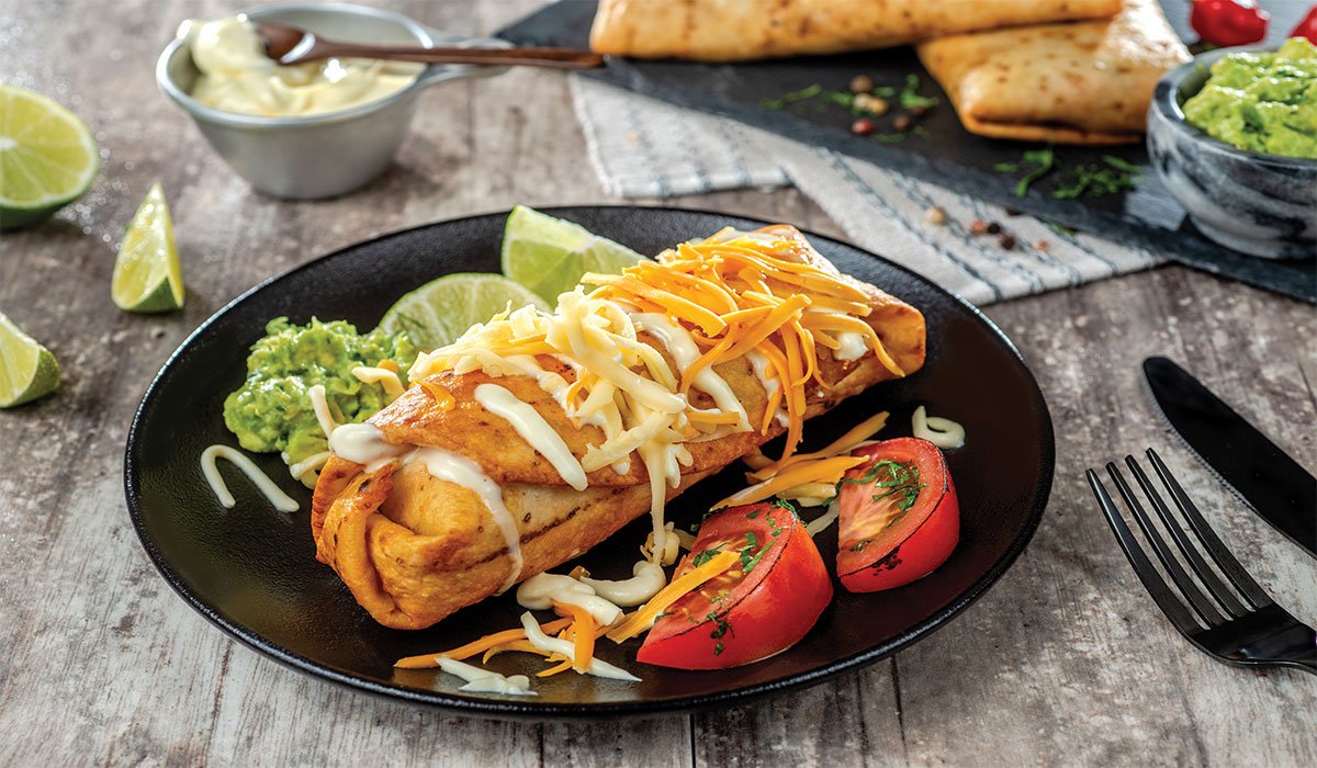 Chimichangas de pollo