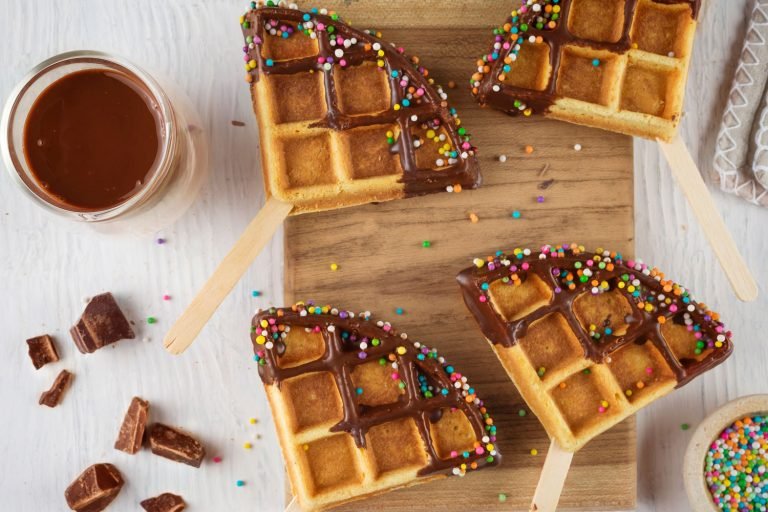 Paletas de waffles