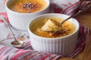 Crème brûlée de chocolate y lavanda