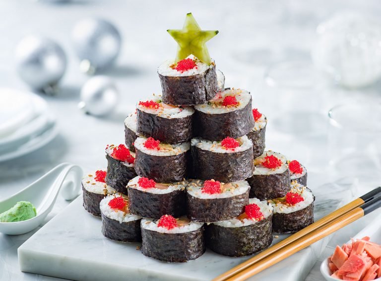sushi navideño